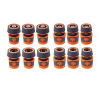 Adaptador de manguera de jardín de 16 mm, conector rápido con junta de tope para mangueras de 12 mm y 19 mm, uso de riego (hasta 1I2 pulgadas)