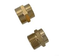 Adaptador de manguera de latón para conectar mangueras de jardín, accesorios, grifos y sistemas de limpieza con ingeniería de rosca de precisión (A)