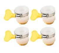 Adaptador de manguera de metal de 22 mm para conexión de grifo de cocina a manguera compatible con tomas roscadas estándar de 22 mm y herramientas de jardín (4 piezas)