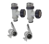 Adaptador de manguera de piscina con válvula de émbolo para piscinas sobre el suelo de 1.25 a 1.5 pulgadas tipo B, kit de bomba de filtro de arena de repuesto