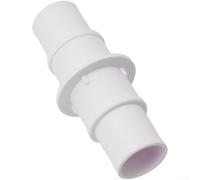 Adaptador de manguera de piscina de 1.25 pulgadas, acoplamiento de PVC robusto para mangueras de bomba de filtro de piscina, pieza de repuesto blanco (A)