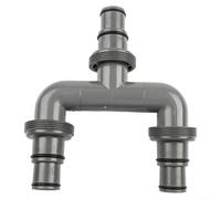 Adaptador de manguera de piscina de 38 mm a 32 mm para bombas INTEX, accesorio de plástico en forma de T con abrazaderas para sistemas de filtro de piscina sobre el suelo, gris (C)