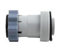 Adaptador de manguera de piscina para válvula de 1.5 a 1.25 pulgadas, accesorio de conector de piscina de plástico gris, accesorio de instalación rápida a prueba de fugas para patio, jardín, spa