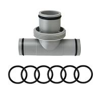Adaptador de manguera de piscina Zueyen, extensión en T para conector de manguera de 38 mm a 32 mm, juego de conexión para piscina para Intex Bestway Coleman, para extensión de conector de manguera de
