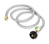 Adaptador de manguera de propano de 6 pies con manómetro para estufas de camping Coleman Q y para parrillas de mesa, manguera de largo alcance para uso flexible al aire libre