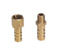 Adaptador de manguera de púas de latón, 2 uds., ID3-25mm, 1/8-1/2 ", 3/4", BSP M6-M16