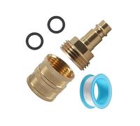 Adaptador de Manguera Giratorio Hembra A Hembra de 3/4 de Pulgada, Conexión Rápida de 1/2 Pulgada A 3/4 Pulgada para Grifo de Ducha Exterior de RV