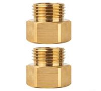 Adaptador de manguera hembra de 1 1/16 a macho de 3/4 GHT que mejora el flujo de agua de tu jardín con un diseño de latón fiable (1 unidad)