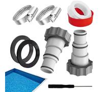 Adaptador De Manguera Para Bomba De Piscina - Adaptador de Manguera de Piscina de 3.2 cm a 3.8 cm - Suministros De Jardinería Para Instalación De Drenaje De Salida Retrolavado Calentador