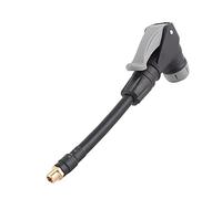 Adaptador de manguera para inflar llantas, 2 en 1 Adaptador de manguera para inflar llantas para automóvil, tubo de extensión de goma con mandril de aire para válvula de llanta francesa americana