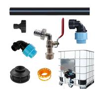 Adaptador de manguera para tanque de agua, adaptador de depósito de agua, adaptador de acoplamiento rápido impermeable con tubo de extensión para grifo interior y exterior