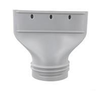 Adaptador de manguera plana de aire acondicionado móvil con pestañas de bloqueo para un fácil montaje en ventana, compatible con mangueras de secadora de escape y tiendas de campaña de cultivo