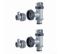 Adaptador de manguera tipo B de repuesto, con válvula de émbolo para Intex, adaptadores de manguera de 1.25 a 1.5 pulgadas y válvulas de émbolo para bomba de filtro de piscina sobre el suelo (2