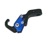 Adaptador de manillar de espejo lateral de bicicleta, soporte de gancho plegable de aluminio para motocicleta, moto de cross, plateado (azul)