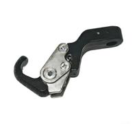 Adaptador de manillar de espejo lateral de bicicleta, soporte de gancho plegable de aluminio para motocicleta, moto de cross, plateado