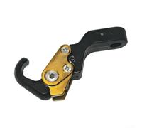 Adaptador de manillar de espejo lateral de bicicleta, soporte de gancho plegable de aluminio para motocicleta, moto de cross, plateado (dorado)