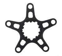 Adaptador de manivela de plato personalizado, cambia fácilmente entre 110BCD y 130BCD, construcción ligera de aleación de aluminio (110BCD negro)