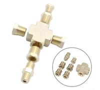 Adaptador de manómetro, adaptador de sensor de presión de aceite y temperatura distribuidor 1/8IN-27 NPT 1/4IN-18 NPT, ajuste en T para instalación de medidor de aceite automotriz