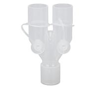 Adaptador de Máquina de Respiración, Adaptador de Tubo de Oxígeno Reutilizable, Adaptador de Tubo de Oxígeno de Plástico en Forma de Y de 15 Mm a 22 Mm