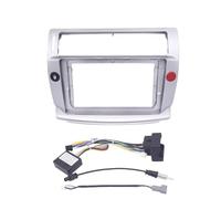 Adaptador De Marco De Radio De 9 Pulgadas Embellecedor De Montaje para Panel De Audio para Citroen C4 LA LC para C-Triomphe para C-Quatre 2004-2014 KLAUER(Silver with Cable)