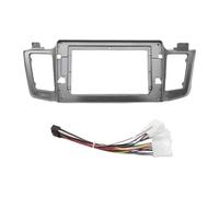 Adaptador De Marco para Radio De Coche De 10.1 Pulgadas Decodificador Can-Bus Panel De Salpicadero para Radio Android para Toyota para Rav4 2013-2018 KLAUER(Frame Cable Silver)