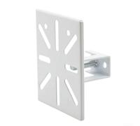 Adaptador de mástil vertical de pared para cámara de seguridad CCTV - Acero resistente a la corrosión con tapón de rosca para puerta de cristal blanco