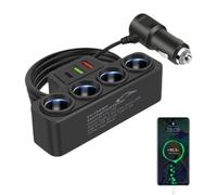 Adaptador de mechero de coche - Cargador de coche USB 12 V 24 V, divisor de enchufes de 120 W para viajes por carretera, electrónica automotriz para SUV, vehículos todoterreno, carretillas elevadoras