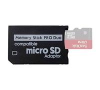 Adaptador de memoria PSP, Funturbo Micro SD a Memory Stick PRO Duo MagicGate Card para Sony Playstation Portátil, Cámara, Handycam