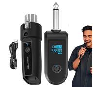 Adaptador de micrófono inalámbrico-Audioixer Adaptador | Conjunto de radio micrófono | Bodypack Transmisor/Mini receptor | Transmisor/destinatario inalámbrico portátil para vlogging, voces, guitarra,