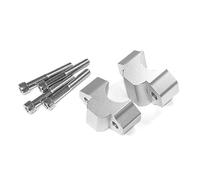 Adaptador de Montaje de Ajuste de Altura de la Barra del Manillar de la Abrazadera del Elevador del Manillar para Y&amaha MT10 2016-2022 28mm Estable(Plata)