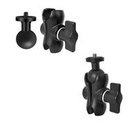 Adaptador de montaje de bola de 1 pulgada de 1/10.2 cm-20 para Insta360 One X4, X3, X2, X, R, RS, GO 2, GoPro Hero, con brazo de doble enchufe tamaño B, soportes RAM RAP-B-201U brazo de doble enchufe