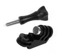 Adaptador de montaje de cámara de acción negro con opción de codo recto de 0 grados y codo de 90°/180° para un conector de montaje vertical de bloqueo seguro