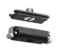 Adaptador de montaje de cámara de liberación rápida de 1/4 pulgadas, cubierta superior para cámaras, diseño antideslizante, construcción de aluminio, placa de liberación rápida para cámaras sin espejo