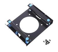 Adaptador de montaje de disco duro interno negro de 3.5 a 5.25 pulgadas, soporte de metal, fuerte dureza, montaje en bahía frontal, unidad de disco duro interno