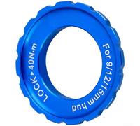 Adaptador de montaje de freno de disco de bloqueo central a seis pernos construido de aleación de aluminio para un rendimiento fiable en bicicletas de montaña y carretera (exterior azul)
