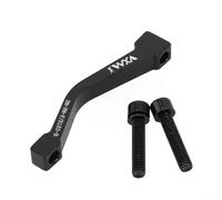 Adaptador de montaje de pinza de freno de disco para bicicleta, montaje de poste y soporte IS compatible, 160 mm/180 mm/203 mm, aleación de aluminio de aviación, negro o verde (A negro)