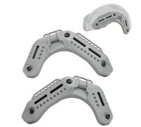 Adaptador de Montaje de Riel de Guía Lateral para Casco Táctico MK, Juego de Guía de Repuesto para Airsoft Complemento para Luces de Casco de Corte Alto(Gray)