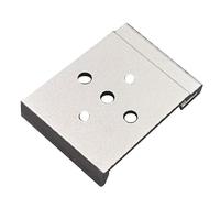 Adaptador de montaje de riel DIN de 35 mm para riel guía C45, clip de soporte de aleación de aluminio con montaje seguro en placa de circuito de oxidación, chorro de arena, 5 agujeros, paso de 20 mm