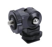 Adaptador de montaje de zapata de 1/4 pulgadas con cabeza de tornillo de trípode para cámara réflex digital, videocámara, luz de vídeo, monitor LCD, fotografía, soporte de aluminio
