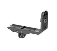 Adaptador de montaje en cruz Insta360 X4 X5 con marco de aluminio con zapata fría lateral para filmación horizontal, deportes al aire libre, 8,5 x 8,5 cm