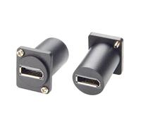Adaptador de montaje en Panel Displayport tipo D, acoplador DP1.2 4k @ 60hz hembra a hembra, conector Modular de paso DP