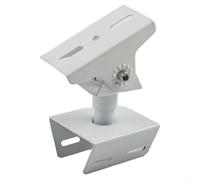 Adaptador de montaje en poste CCTV de acero inoxidable blanco, soporte ajustable de cabeza de pico de pato para sistemas de cámara IP de seguridad, instalación de techo de columna de pared interior al