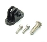 Adaptador de montaje frontal de aluminio para bicicleta Garmin para Edge GPS Cycle Computer, para soporte de extensión CNC con pernos y junta M5, compatible con soporte de cámara, plateado (negro)