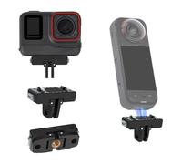 Adaptador de montaje magnético de liberación rápida para Insta360 X5, soporte de cámara de aleación de aluminio, plegable, 2 clavijas y rosca de 1/4, soporte fijo de expansión, accesorios de cámara