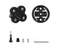 Adaptador de montaje para cámara de ciclismo compatible con computadoras Garmin, convierte el soporte GPS de bicicleta en una base de cámara de acción, ABS (D)
