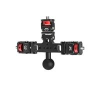 Adaptador de montaje triple de aluminio de rosca de 1/4 3/8 para cámara DSLR de acción, teléfono, trípode, soporte de extensión de repuesto para cámara