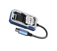 Adaptador de múltiples puertos tipo C de 4 puertos, funda transparente USB 3.0, 5 Gbps, transferencia de velocidad rápida, compatibilidad universal para portátiles, tabletas, viajes, concentradores