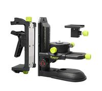 Adaptador de nivel láser de soporte de ajuste fino Huepar, base pivotante magnética multifuncional con clip ajustable, soporte ajustable de 360° con rosca macho de 1/4"-20, ajuste de altura - PV10+