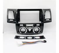 Adaptador De Panel De Radio De 9 Pulgadas para Toyota para Fortuner, para Hilux para Vigo (2007-2015). Montaje Autoradio(Black MT with Cable)
