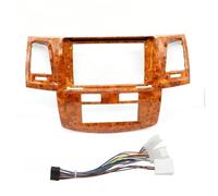 Adaptador De Panel De Radio De 9 Pulgadas para Toyota para Fortuner, para Hilux para Vigo (2007-2015). Montaje Autoradio(Wooden AT with Cable)